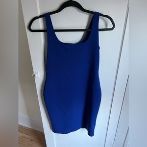 Blue bodycon mini dress